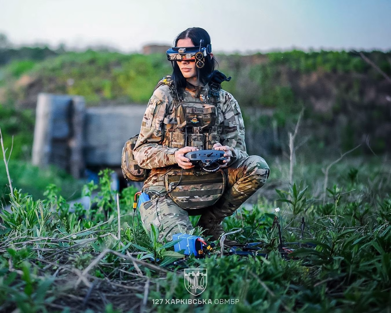 Ukrainian woman drone operator Ksena