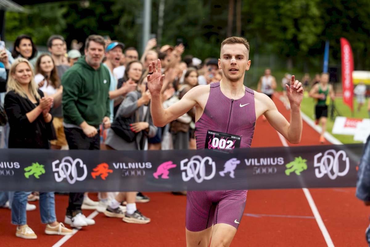 „Vilnius 5000“ bėgime – rekordinis S. Bertašius ir save nustebinusi V. Žūsinaitė-Nekriošienė