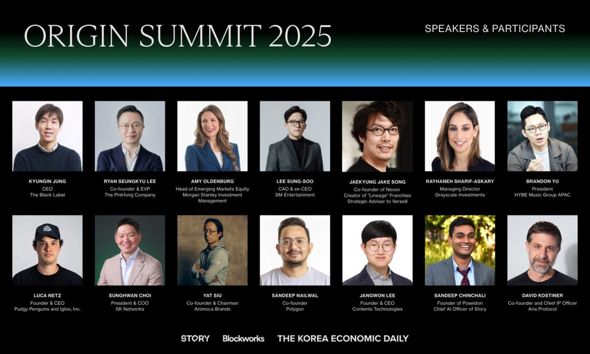 „Origin Summit“ debiutas Seule KBW metu kaip pavyzdinis rinkimas IP, AI ir kita „Blockchain“ palaikančio realaus pasaulio turto era