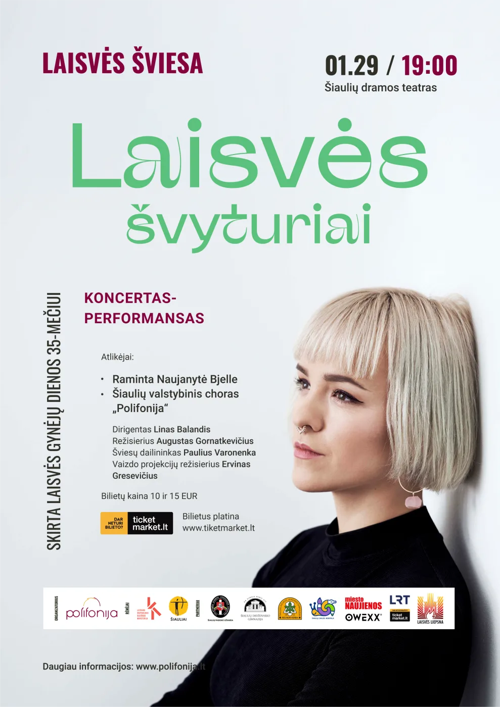 Bjelle ir choras „Polifonija“ kviečia į koncertą-performansą „Laisvės švyturiai/Laisvės šviesa“ Šiauliuose