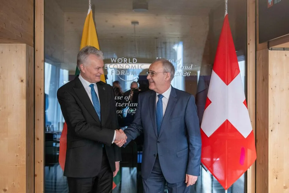 Lietuvos Prezidentas Gitanas Nausėda susitiko su Šveicarijos Prezidentu Guy Parmelinu