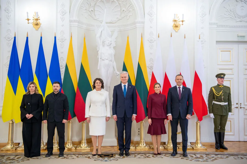 Prezidentas Nausėda Vilniuje susitiko su Ukrainos ir Lenkijos prezidentais