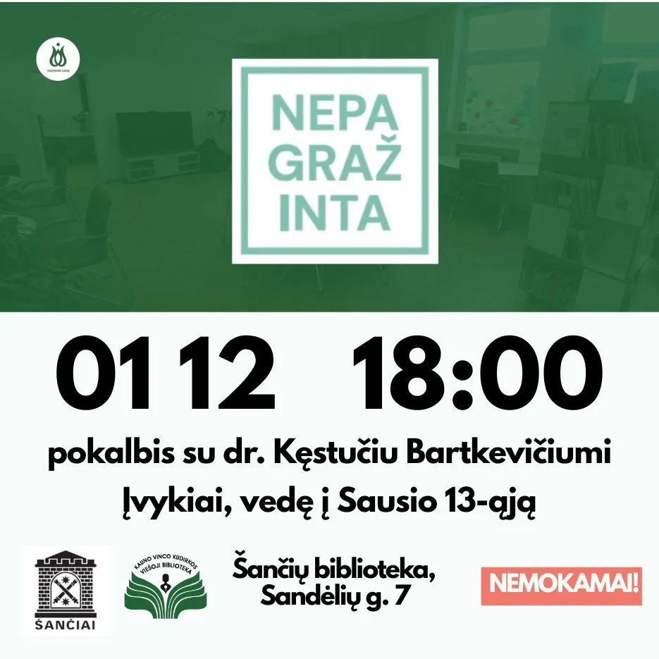 Sausio 13-ajai visuomeninė organizacija „Gražinkime Kauną“ pasiūlys du skirtingas diskusijas su istorijos ir teisės žinovais