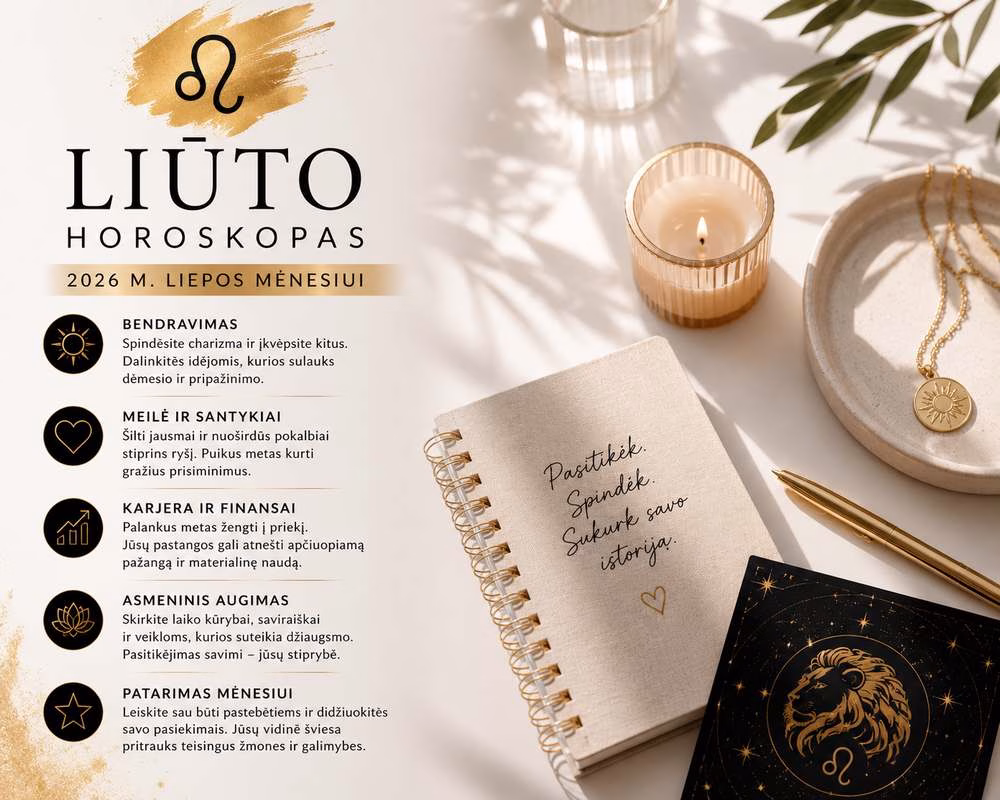 Liūto horoskopas 2026 m. liepos mėnesiui-