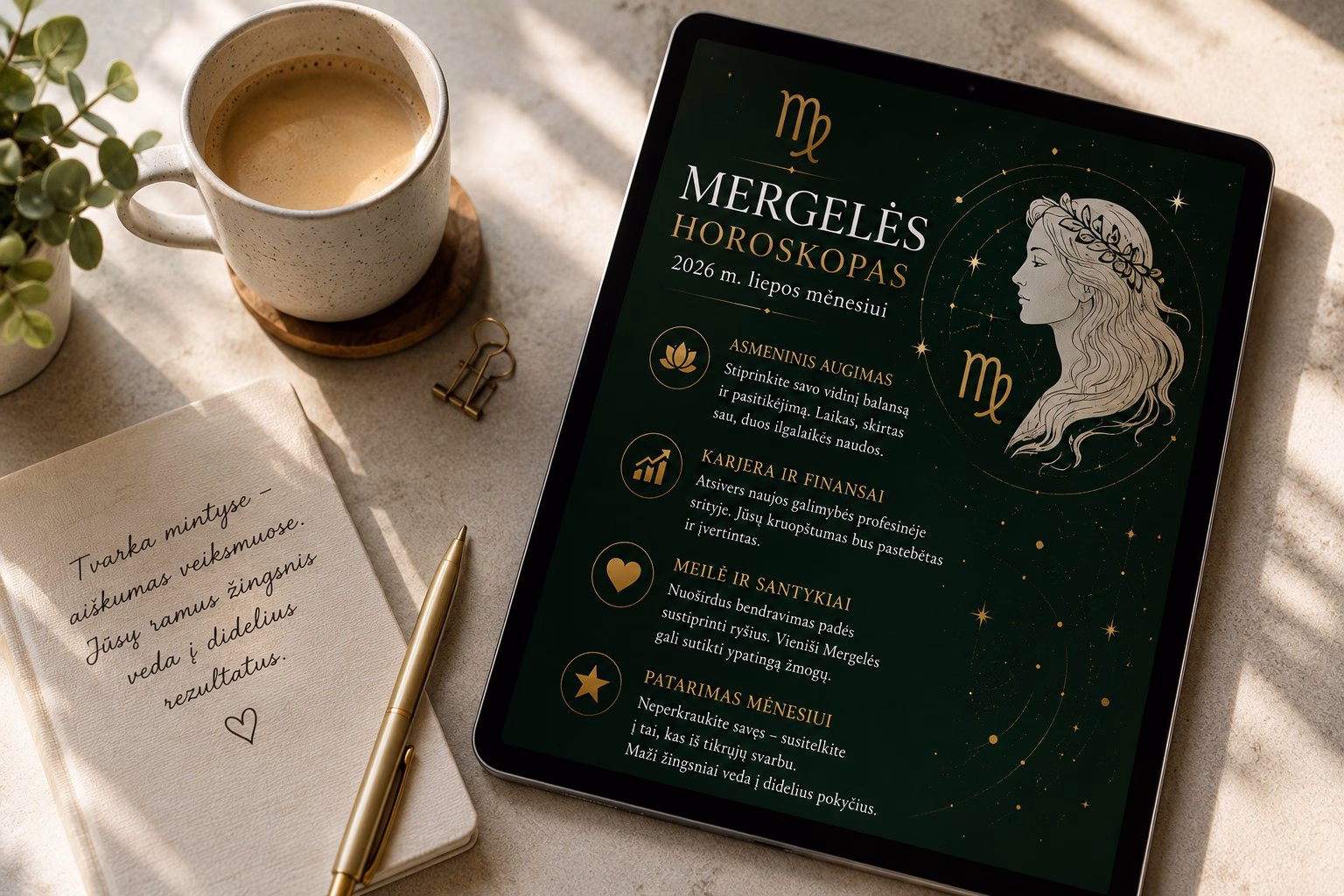 Mergelės horoskopas 2026 m. liepos mėnesiui-