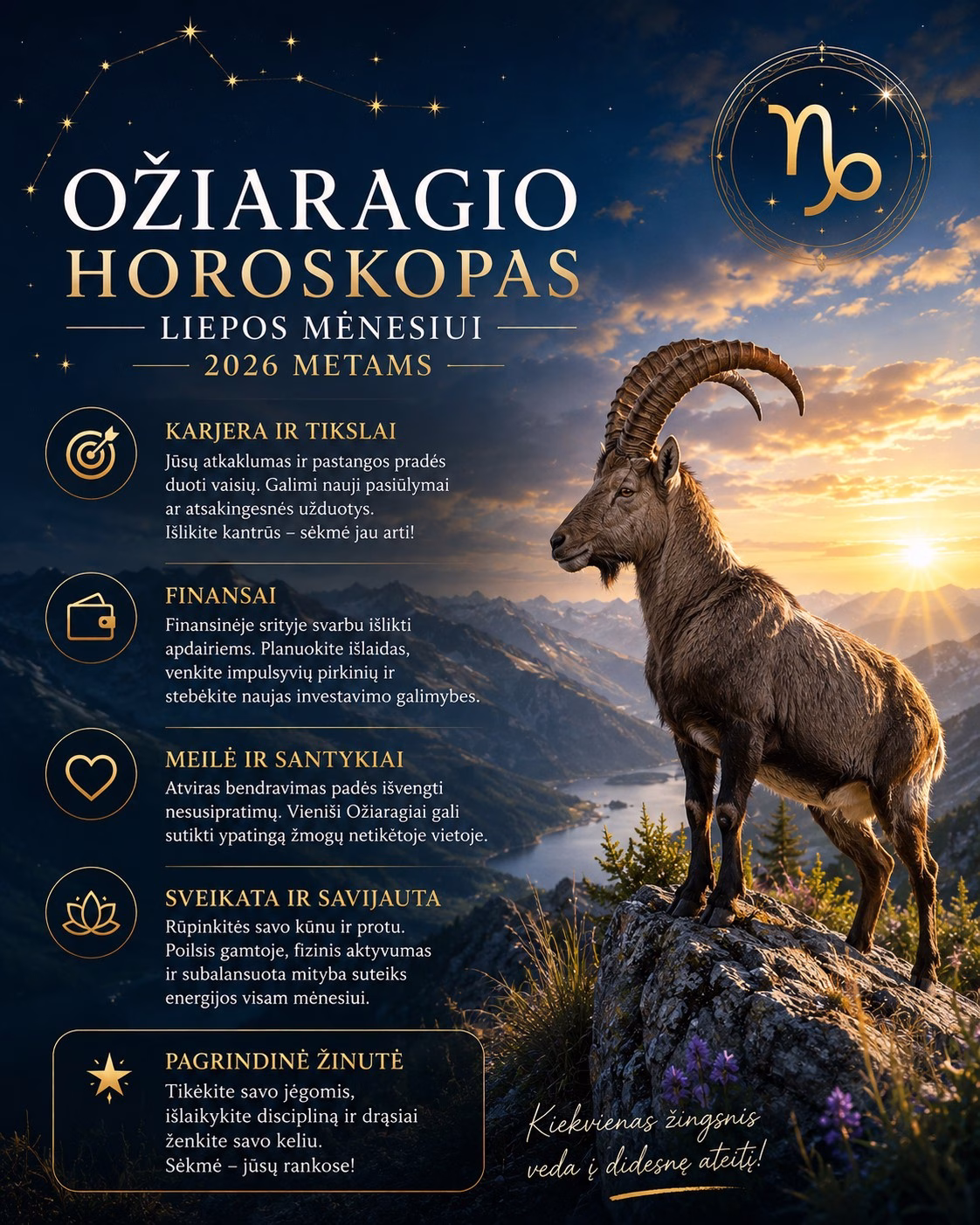 Ožiaragio horoskopas liepos mėnesiui 2026 m.-