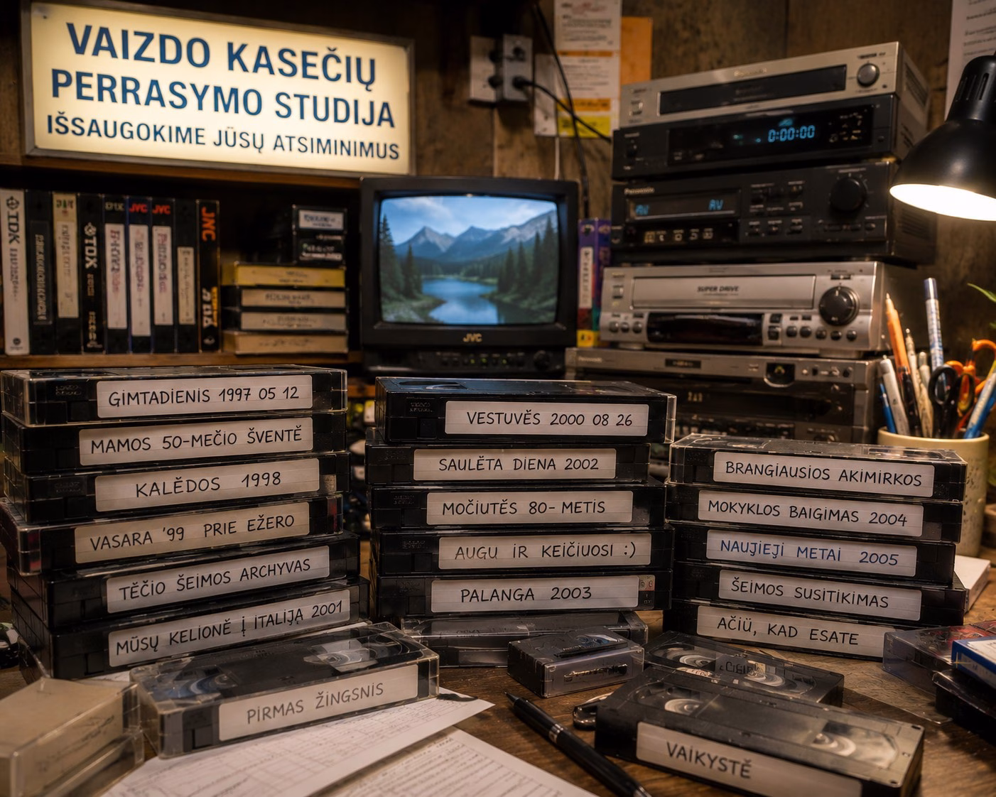 vaizdo kaseciu perrasymas