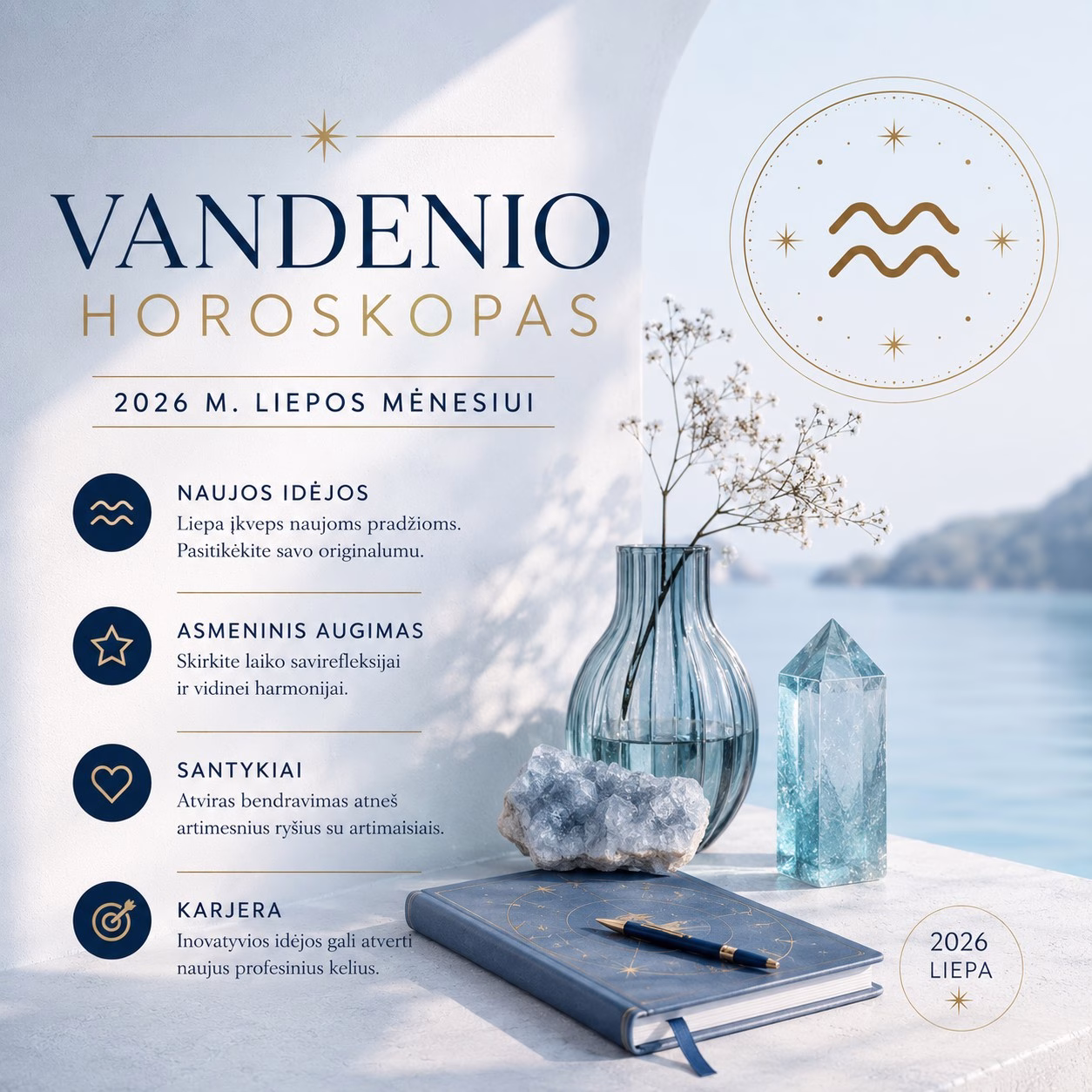 Vandenio horoskopas 2026 m. liepos mėnesiui-