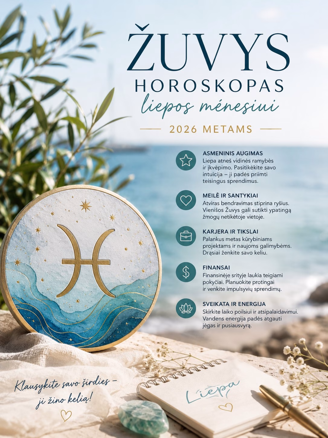 ŽUVYS horoskopas liepos mėnesiui 2026 m.