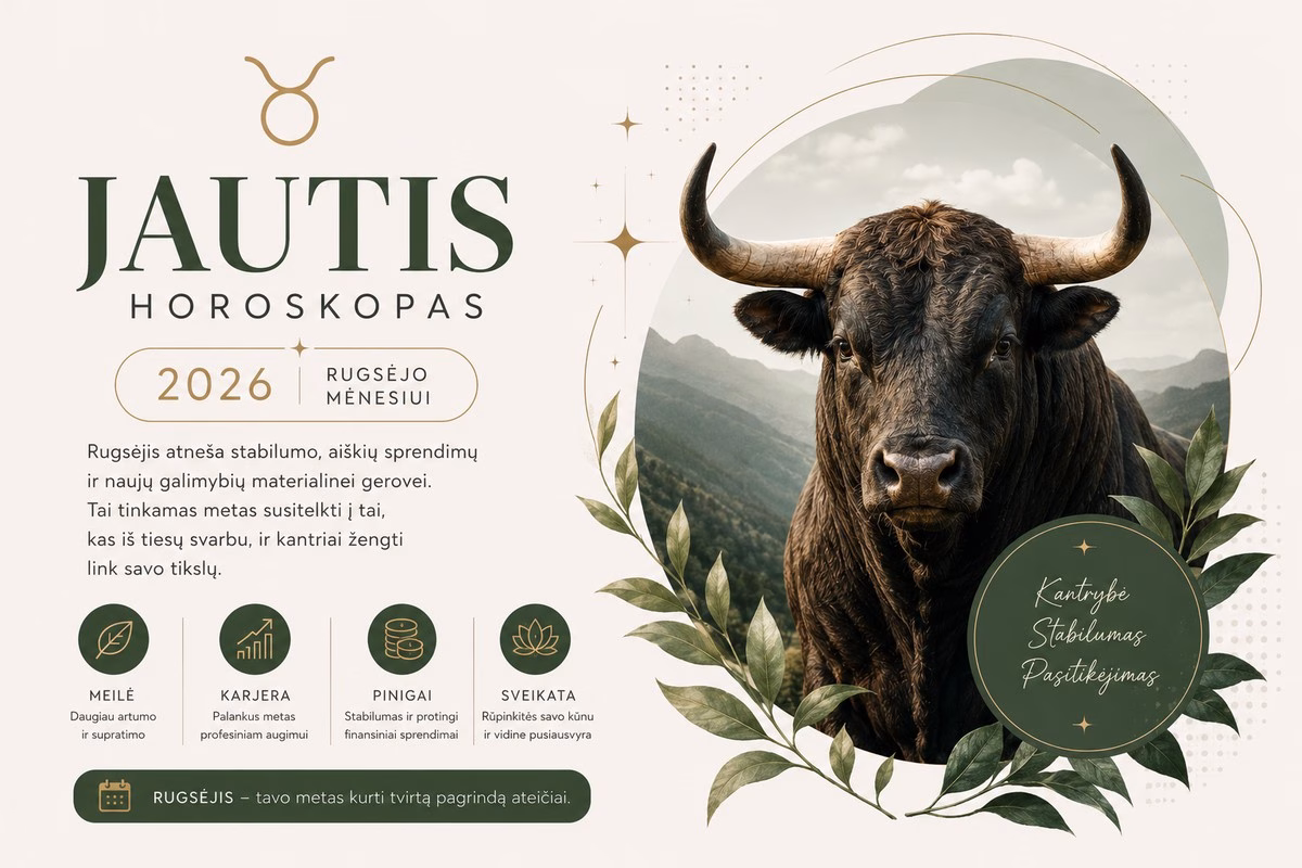 Jaucio horoskopas 2026 m. rugsėjo mėnesiui