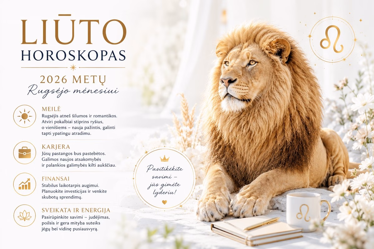 Liūto horoskopas 2026 m. rugsėjo mėnesiui