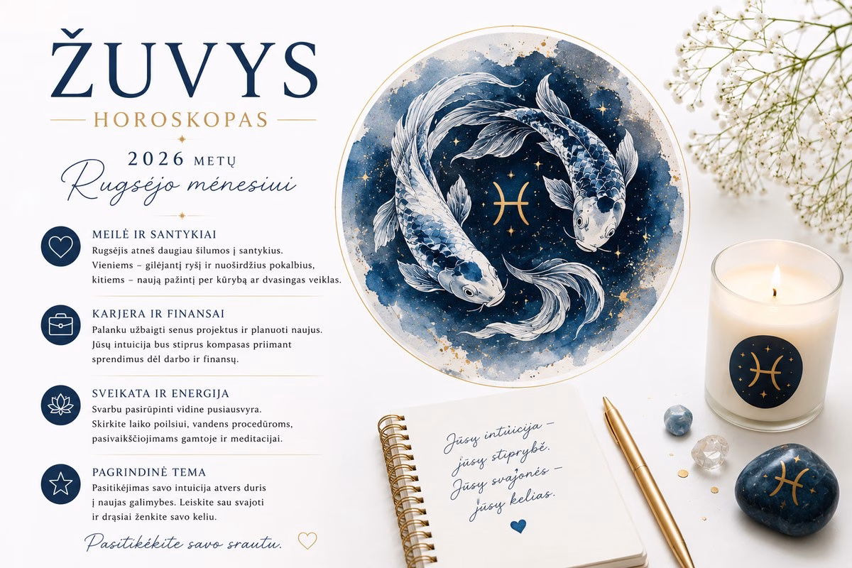 Žuvys horoskopas 2026 m. rugsėjo mėnesiui