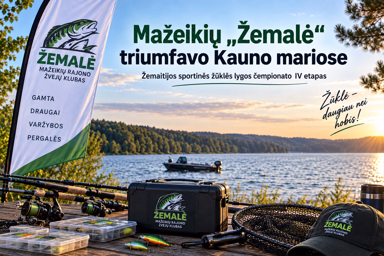 Mažeikių „Žemalė“ triumfavo Kauno mariose vykusiame žūklės čempionato etape