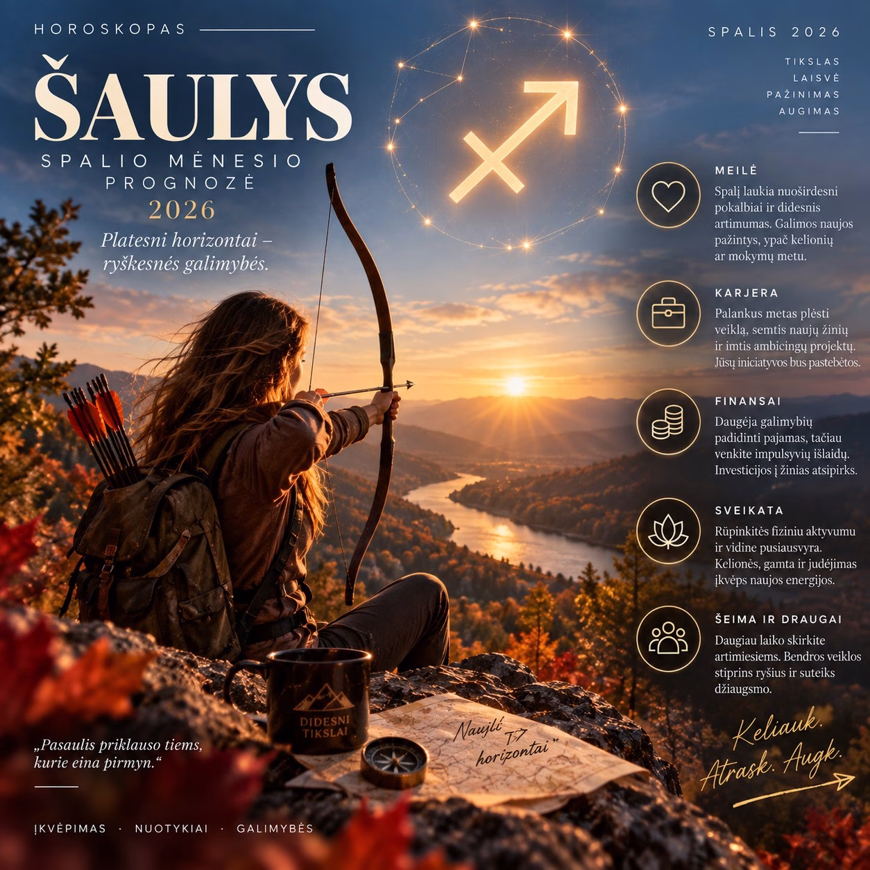 ŠAULYS horoskopas 2026 m. spalio mėnesiui