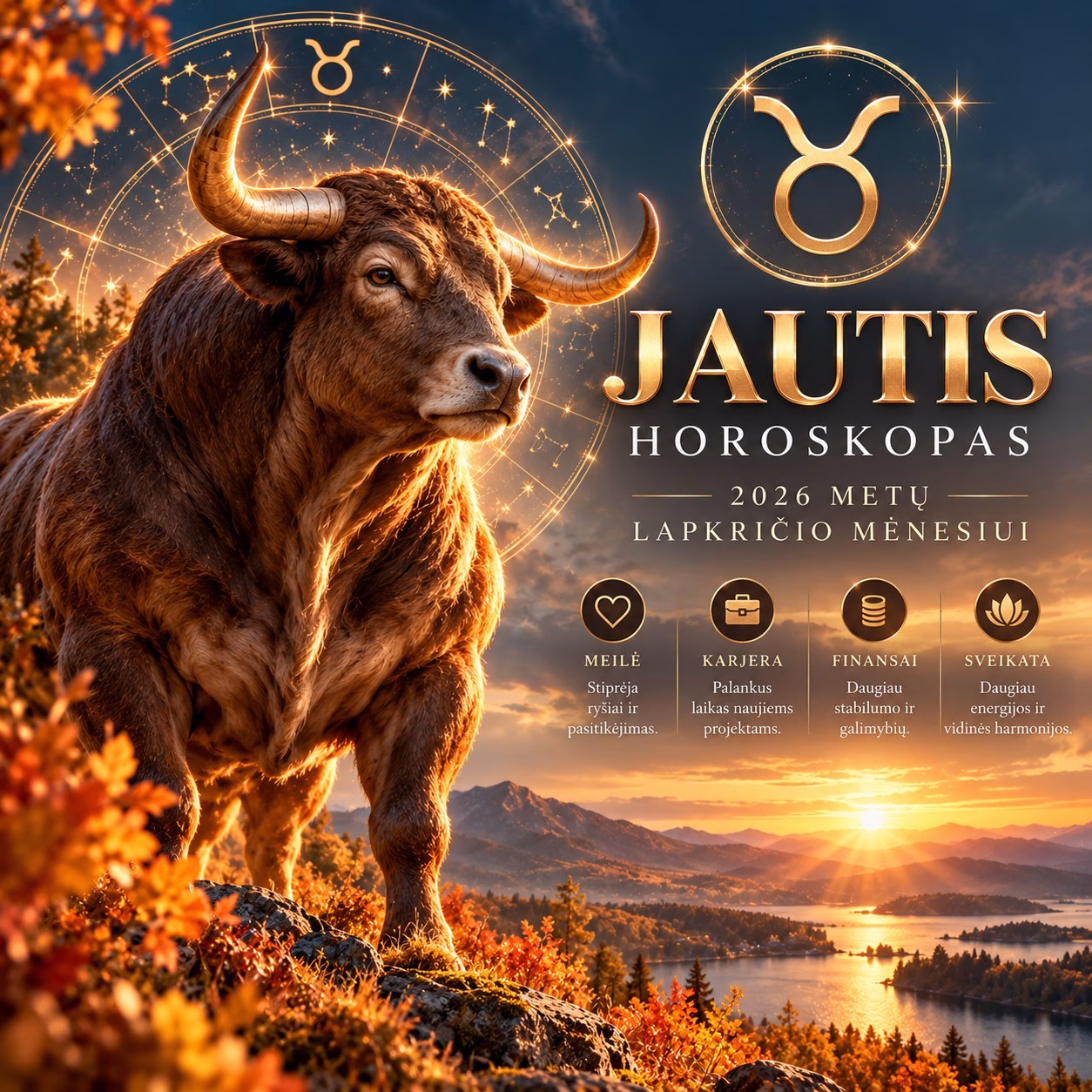 Jaučio horoskopas 2026 metų Lapkričio mėnesiui